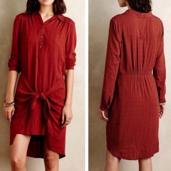 Maeve Dresses & Skirts - Anthropologie Maeve Bloomsbury Rust Dress Size 8
